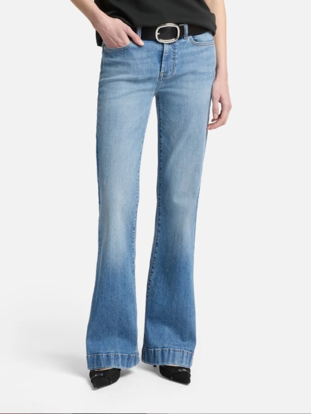 7 for all mankind jeans dojo clean wide leg slim illusion plus size